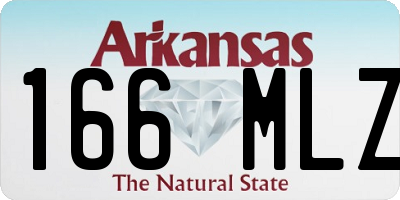 AR license plate 166MLZ
