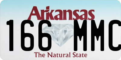 AR license plate 166MMC
