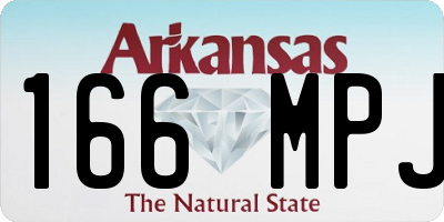 AR license plate 166MPJ