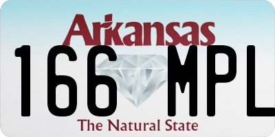 AR license plate 166MPL