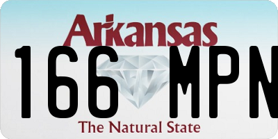 AR license plate 166MPN