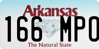 AR license plate 166MPO