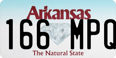 AR license plate 166MPQ