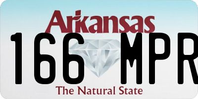AR license plate 166MPR