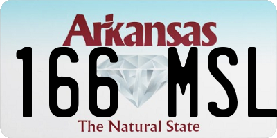 AR license plate 166MSL