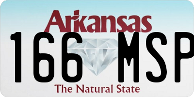 AR license plate 166MSP