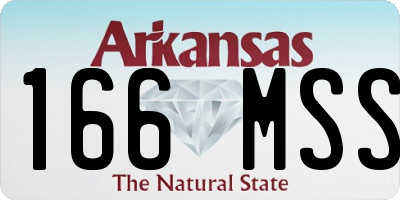 AR license plate 166MSS