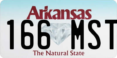AR license plate 166MST