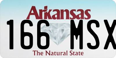 AR license plate 166MSX