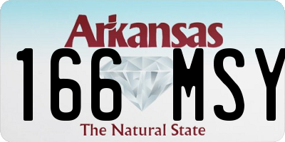 AR license plate 166MSY