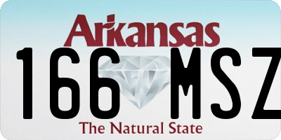 AR license plate 166MSZ
