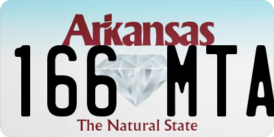 AR license plate 166MTA
