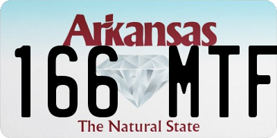 AR license plate 166MTF