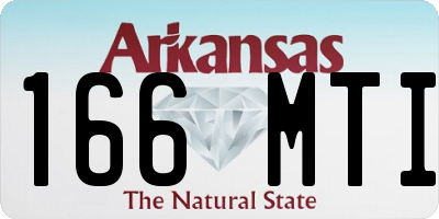 AR license plate 166MTI