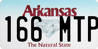 AR license plate 166MTP