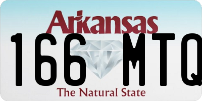 AR license plate 166MTQ