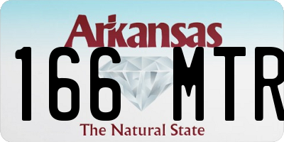 AR license plate 166MTR