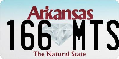AR license plate 166MTS