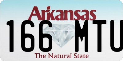 AR license plate 166MTU