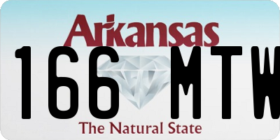 AR license plate 166MTW