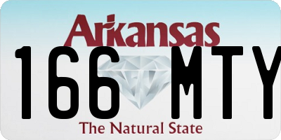 AR license plate 166MTY