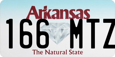 AR license plate 166MTZ