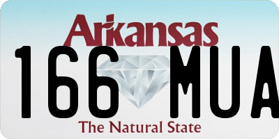 AR license plate 166MUA