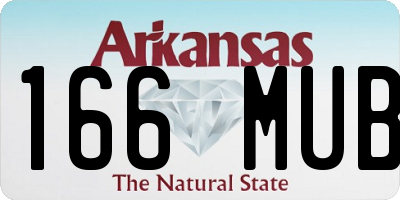 AR license plate 166MUB