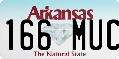 AR license plate 166MUC