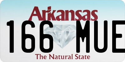 AR license plate 166MUE