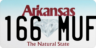 AR license plate 166MUF
