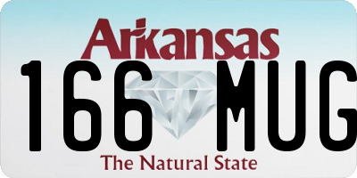 AR license plate 166MUG