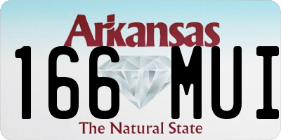 AR license plate 166MUI