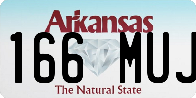 AR license plate 166MUJ
