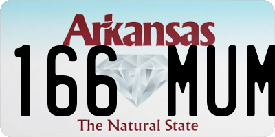 AR license plate 166MUM