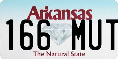 AR license plate 166MUT