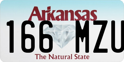 AR license plate 166MZU