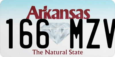 AR license plate 166MZV