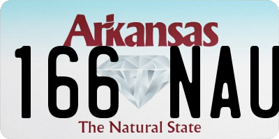 AR license plate 166NAU