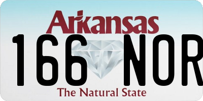 AR license plate 166NOR
