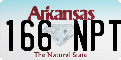 AR license plate 166NPT