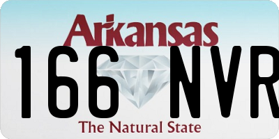 AR license plate 166NVR