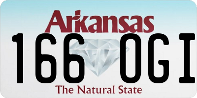 AR license plate 166OGI