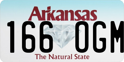 AR license plate 166OGM