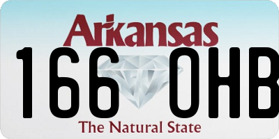 AR license plate 166OHB