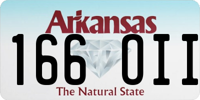 AR license plate 166OII