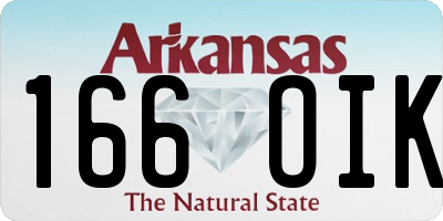 AR license plate 166OIK