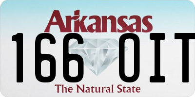 AR license plate 166OIT