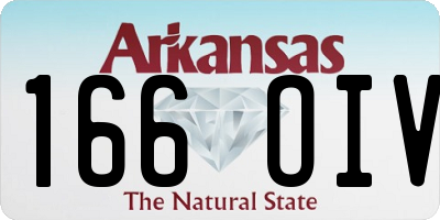 AR license plate 166OIV