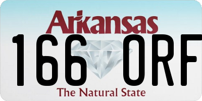 AR license plate 166ORF